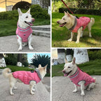 Malier Dog Coat, Reflective Dog Jacket Waterproof Windproof Puppy Cold Weather Coats with Harness Built in, Winter Extra Warm Pet Coat Fleece Vest for Small Large Pets and Puppy (Pink, Large)