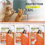 CLAWGUARD Protection Tape Sheets – 10 XL (17x12 in) Pet Scratch Protectors – Door Scratch Protector Dog & Cat – Couch Protector from Cat Claws