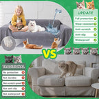 Loiion Couch Covers for 3 Cushion Couch, Gray Cat-Scratch Resistant Sofa Cover –Pets Dogs Friendly Anti Slip Thickened Slipcovers Furniture Protector, Couch Protector for Pets and Kids 150"X71"