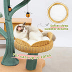 Happy & Polly Tulip Design 47.8-in Fleece Large Cat Tree (Yellow)