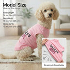 Parisian Pet 2 Pack Dog Shirts – 100% Cotton Shirts for Large Dogs – Sleeveless I Love My Daddy & Daddy’s Girl Dog Clothes – Breathable Summer Pet Apparel - Stretchy and Stylish T Shirts for Dogs