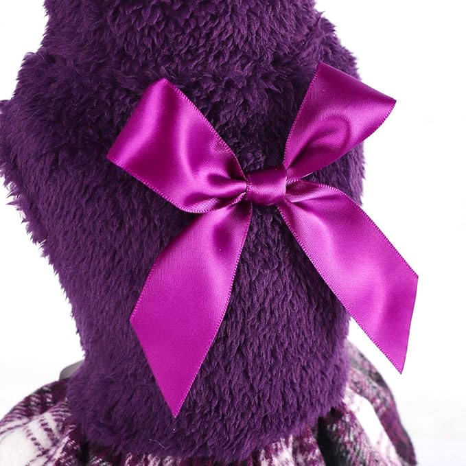 Dog Sweater Dog Winter Clothes for Small Dogs Boy Girl Fall Puppy Dress Warm Fleece Chihuahua Yorkie Teacup Doggy Sweaters Dresses Doggie Sweater for Small Dogs Girl Cat Sweaters, Purple, S