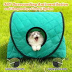 Cave cat Bed, Foldable pet Bed, Waterproof and Anti-Static, Hair-Free, Suitable for Both Indoor and Outdoor use, Ideal for Traveling with Pets.(Peacock Blue)