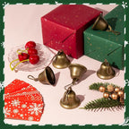 Craft Bells 36 Pcs Small Brass Bells for Crafts, Vintage Bronze Hanging Jingle Bells with Spring Hooks for Wind Chimes, Dog Training Doorbell, Mission Project, Wedding, Christmas & Home Decor