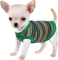 Elevate Your Pet's Comfort and Fashion: Premium 100% Cotton Rib Dog Shirt Vest for Small Breeds Like Chihuahuas, Yorkies, and Puppies .Year-Round Style with Tank-Style Puppy Attire Green Large