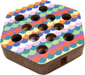 Furhaven Scratching Pad Ball Track Cat Toy w/ Catnip for Indoor Cats - Hexagonal Busy Box Scratcher - Rainbow Scales, One Size