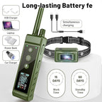 Shock Collar for Dogs - 4265ft Waterproof Training Collar with Flashing Light for Small Medium Large Dogs with Rechargeable Remote, Beep (1-8), Vibration(1-16), Safe Shock(1-99) (Green)