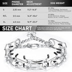 Dog Training Collar Adjustable Stainless Steel Collar with Quick Release Buckle for Small Medium Large Dog (XL Neck Girth 16.9"-22.2")