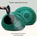 MEOWFIA Cat Cave – Premium Felt Cat Bed for Indoor Cats, Handmade Merino Wool (Emerald, Medium)