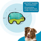 Outward Hound Durablez Minis – Squeaky Plush Dog Toy, No Stuffing for Less Mess, Interactive & Tough, Jumbo Squeaker, Puppies & Small Dogs, Hedgehog, 7"