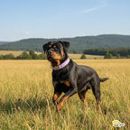 ADITYNA Leather Dog Collar with Metal Buckle - Heavy-Duty, Adjustable for Large & Extra Large Dogs - Walking & Training (Purple, Fits 19-30" Necks)