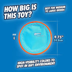 Chuckit! Paraflight Flying Disc Dog Toy - Water Floating Flyer - Durable Nylon Construction with Soft Rubber Edges - for Medium and Large Dogs - Size Large - 9.75" L x 9.75" W -,1 Count (Pack of 4)