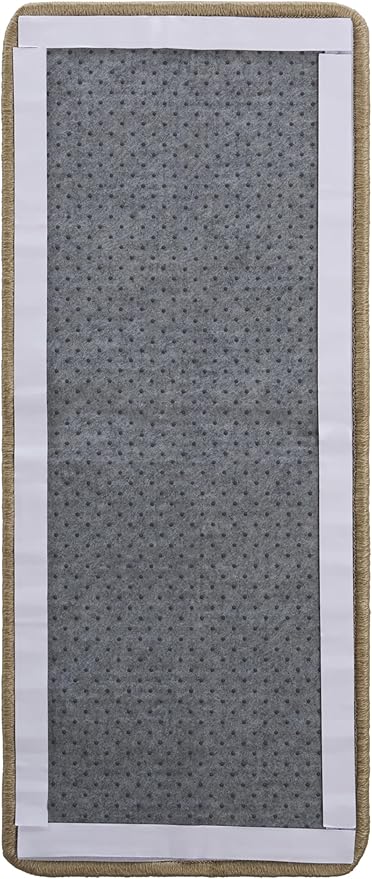 SAFAVIEH Cat Scratch Mat Pad Collection, 9" x 14", Ivory, Sisal & Jute Boucle Weave, Velcro & Slip Resistant Backing