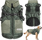 Mosucoirl Warm Dog Coats Pet Clothes, Waterproof Dogs Jacket Reflective Pet Outfits Winter Dog Cold Weather Coat Cozy Snow Jackets Vest for Small Medium Large Dogs Puppy Doggie