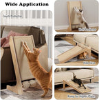 28inch Sisal L Shaped Cat Scratcher - 28 Inch Cat Scratch Ramp for Indoor Cat use,Vertical Cat Scratching Post,Wooden Climbing Kitten/Cats Furniture(Extra Large)