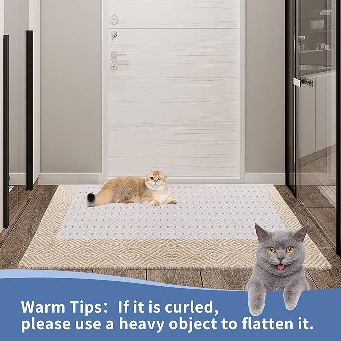 8.2 Feet Cat Carpet Protector, Non-Slip Carpet Protector for Pets，Carpet Scratch Stopper from Scratching Carpet at Doorway