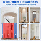 55 Inch Extra Tall Pet Gate for Cats,29.92"-43" Adjustable Wide Dog Gates,Pressure Mounted Walk Through Tall Pets Gate for Doorways,Hallway,Stairs(White)