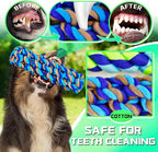 SHARLOVY XL Dog Chew Toys for Aggressive Chewers Large Breed, 14 Pack Tough Indestructible Dog Toys for Aggressive Chewers, Durable Puppy Chew Toys for Teething, Heavy Duty Cotton Rope Toys
