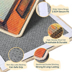 3-in-1 Sisal Cat Scratcher Mat 23.6x15.7 – Durable Scratch Rug for Floor & Wall with Sticker Tape, Protects Couch, Carpet & Furniture, Anti-Slip, Pet-Safe for Indoor/Outdoor Cats, Golden Afterglow