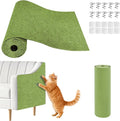 Cat Scratch Couch Furniture Protector, Adhesive Cat Scratch Pad Deterrent for Furniture, DIY Climbing Cat Scratcher Couch Protector from Cat Claws Scratching for Indoor (Green, 78.7x15.8Inch)