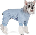 cyeollo Dog Pajamas Small, Stretchable Fleece Pet Onesie Coat for Small Dogs Pjs Warm Puppy Jumpsuit Soft Cold Weather Dog Clothes Outfits, Light Blue S