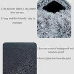 Cat Cave Bed——Soft and Cozy Pet Hideaway for Kittens and Puppies, Cat Bed Cave Perfect for Small Pets, Cave Cat Bed for Comfort and Warmth, Ideal for Snuggling and Resting.(Grey+Grey)