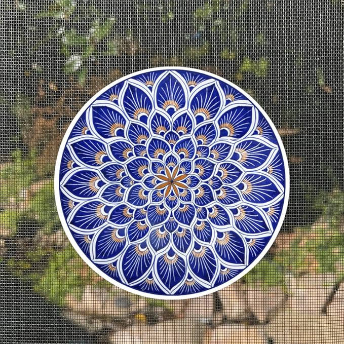 Screen Door Magnets Double Sided – Keep People, Kids, and Dogs from Running into a Screen Door. Saver - Robbins Aria Blue Mosaic