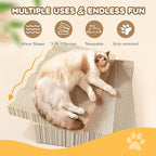 Cat Scratch Pad, 3 Packs Corrugated Cardboards Cat Scratcher Pads for Indoor Cats, Durable Scratching Board for Small Medium Cats Kitten, Suitable for Cats to Rest, Grind Claws and Play