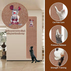 FHTONGE 71x15.8 Thickened Cat Wall Climbing Carpet with 16 Fixed Nails, Extra Large Tall Cat Scratch Pad for Wall, Wall Mounted Climbing Cat Scratcher for Furniture Couch Sofa Protector(Coffee)