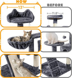 Yaheetech 57 inches Cat Tree for Indoor Cats, Multi-Level Cat Tower w/ 3 Perches, 2 Cat Condos, 2 Hanging Balls and Scratching Posts, Dark Gray