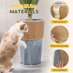 2PCS Natural Sisal Fabric Large 23.6" x 15.7" Cat Scratching Pad for Indoor Cats Scratcher Mat with Sticky Tapes Horizontal Cat Scratcher for Scratching Posts Couch Protection(Camel, 2 Pack)