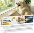 PROTECTO 2-Pack Window Sill Protector from Dogs 35.5 x 2.25 Clear Window Guards from Cats Scratching, Chewing & Clawing | Keep Your Sills Smooth & Paws Safe | Ultra Strong Window Sill Cover Protection