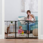 Regalo Safety 30.5-58" Extra Wide Arch Baby Gate with Door, Pressure Mount Walk Through Gate for Doorways & Bottom of Stairs, Babies, Toddlers & Pets, Tested & Safe, American Designed, American Owned