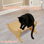 Sisal Cat Scratcher Bed Scratch Chair Aesthetic Cat Lounger Natural Wood Scratch Post Replaceable Sisal Mat with Catnip and Felt Pads,Medium Size(Cloud Edge)