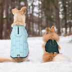 Kurgo Loft Dog Jacket - Reversible Cozy Coat for Outdoor Adventures - Water Resistant - Athletic Fit - Machine Washable Fabric - Reflective Dog Gear - Small - Ink Blue