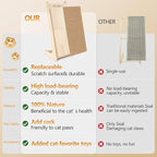 Natural Cork cat Scratching Post-Cat Scratchers- Scratch Pads for Indoor-Cats Scratching Board-cat ramp-cat Scratch Cardboard with Toy,Replaceable use-Eco-Friendly Sustainable-cat Gifts