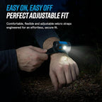 Noxgear LightHound (Large) + Wrist Light – Illuminated and Reflective Harness for Dogs Including Multicolored LED Fiber Optics (USB Rechargeable, Adjustable, Lightweight, Rainproof)