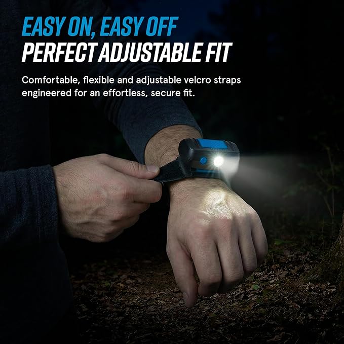Noxgear LightHound (Small) + Wrist Light – Illuminated and Reflective Harness for Dogs Including Multicolored LED Fiber Optics (USB Rechargeable, Adjustable, Lightweight, Rainproof)