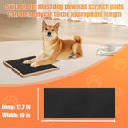 6 PCS Pet Nail Self Adhesive Replacement Emery Paper Fits Most Dog Scratch Pad Cat Litter Box DIY on The Places Where Pets Like to Scratch (10in*17.7in, White)