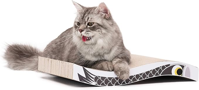 Cat Scratcher, Heavy Duty Scratch Pad, Durable Corrugated Cardboard Scratching Board for Indoor Cats, Double-Sided Usability, Recyclable, with Catnip