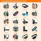 PaiPaitek Shock Collar Replacement Strap for Most of Training Collar, 3/4 Inch Dog Collar Replacement for Wireless Fence and Bark, Adjustable Waterproof TPU Collar Strap - 2 Pack for Training, Walking