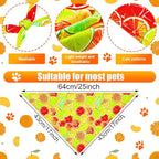 Eccliy 30 Pack Spring Dog Bandanas Bulk Summer Fruit Pet Bandanas Soft Triangle Dog Scarfs Polyester Bandana Pet Costume Cute Scarf Bibs with Flowers Patterns for Small Medium Large