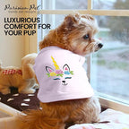 Parisian Pet Dog Shirt - 100% Cotton Unicorn Shirts for Large Dogs - Pink Sleeveless Girl Pet Clothes - Lightweight and Breathable Puppy Clothes - Stretchy Female Dog Apparel - T Shirts for Dogs