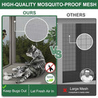 Cat Catio, Expandable Window Box Enclosure for Multiple Indoor Cats, Comfortable Wooden Small Pet Perch House, All-Weather Use, Keep Bugs Insects Out, with 4 Platforms and 3 Doors