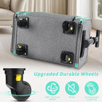 Rolling Pet Carrier with Detachable Wheels - 18x11x11 TSA Airline Approved for Southwest Delta United American, Soft Sided Expandable Travel Bag for Small Dogs & Cats up to 15Lbs, Fits Under Seat