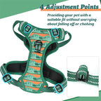 HEELE Dog Harness, No Pull Adjustable Padded Reflective Harness for Small Medium Large Dogs with Handle for Walking Training, Wilderness, XL