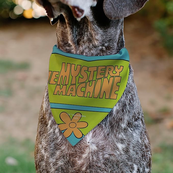Scooby Doo Pet Bandana Scooby Doo The Mystery Machine Logo Blues Yellow Orange Slip On Collar Bandana Only