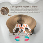 Magic Organ Cat Scratcher Pad with Bell-Ball, Foldable Cat Cardboard Lounge Bed, Interactive Cat Butler for Cat Scratching, Mental Physical Training Exercise for Indoor Kitty Toys (2)