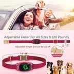 Dog Training Collar,Non-Shock Luxury Bark Collar-Adjustable Fit, No Shock for Small,Medium,Large Dogs, Advanced Technology with Remote, Automatic Bark Collar, Rechargeable, Anti-Barking,Red