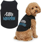 Parisian Pet Dog Shirt – 100% Cotton Shirts for Large Dogs – Sleeveless Black Puppy Vest – Lightweight and Breathable Pet Apparel – Funny Summer Boy Dog Clothes - Stretchy Cute T Shirts for Dogs